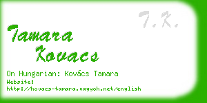 tamara kovacs business card